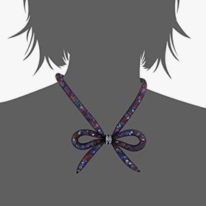 Betsey Johnson dark shadows mesh crystal necklace